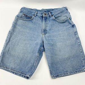 Vintage Lee Mens Shorts Blue Size 33 x 10
